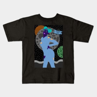 Purple Alien Woman 04 Kids T-Shirt